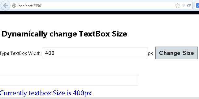 Dynamically Change Size of Textbox in Web API Using jQuery